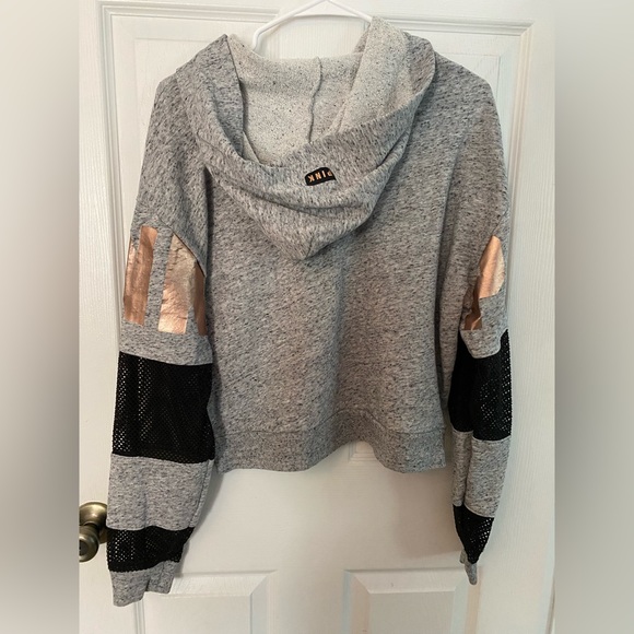 PINK crop top sweatshirt hoodie - Picture 3 of 4